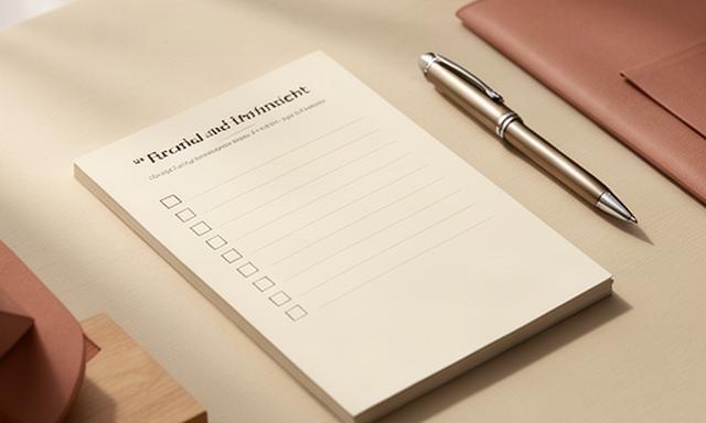 Notitieblok met financiële planning en pen op een bureau in een kantoor in Nieuw-Vennep